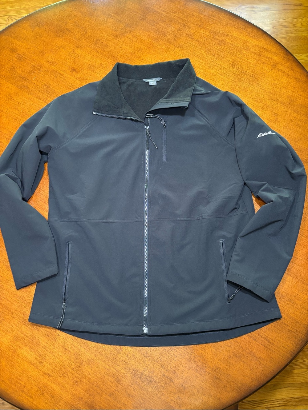 Eddie Bauer Black Softshell Full-Zip Jacket